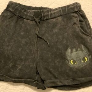 How To Train Your Dragon Toothless Mineral Wash Lounge Shorts
